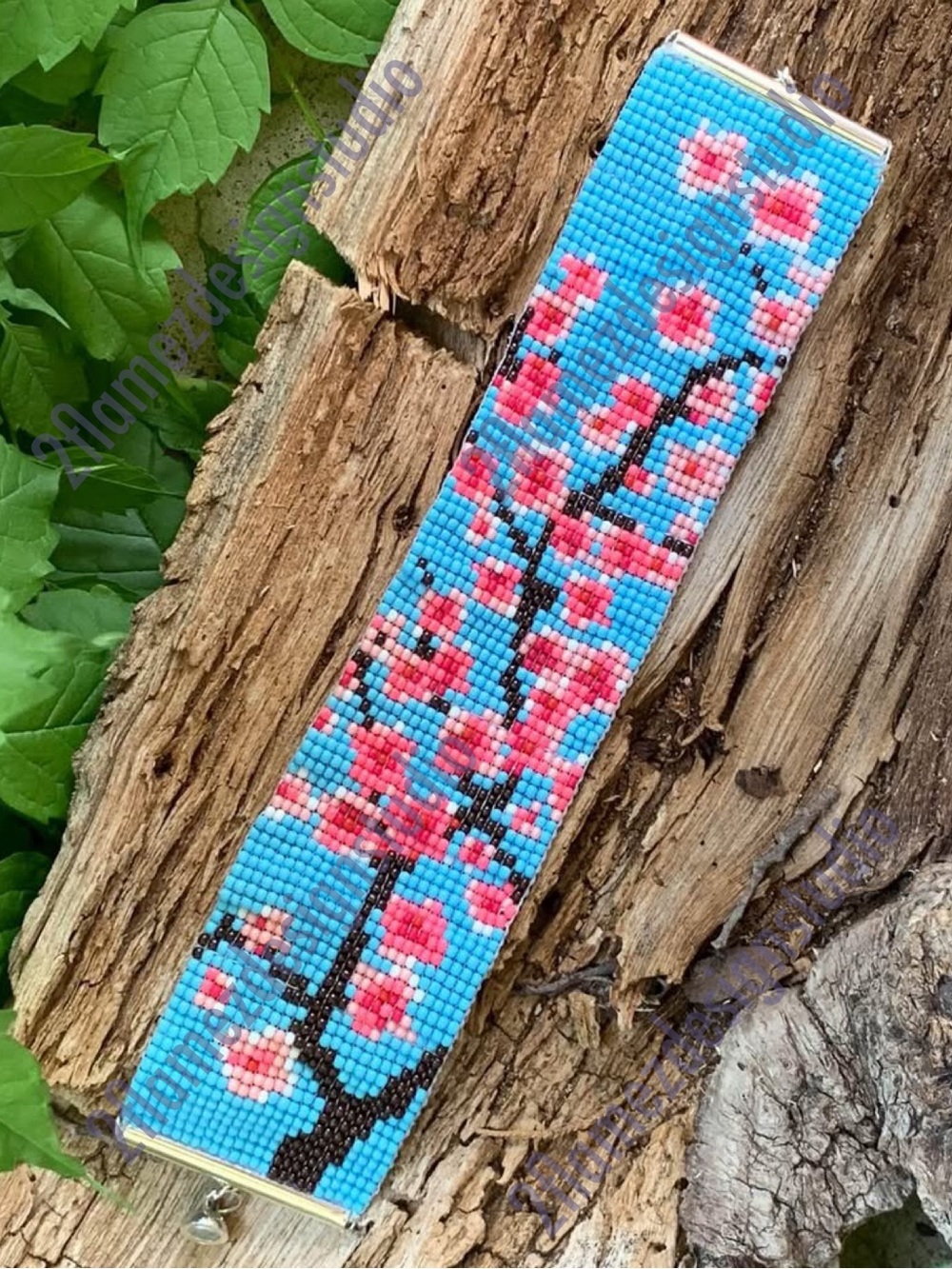 ‘Blossom’ Seed Bead Bracelet w/ Magnetic Closure - 9”